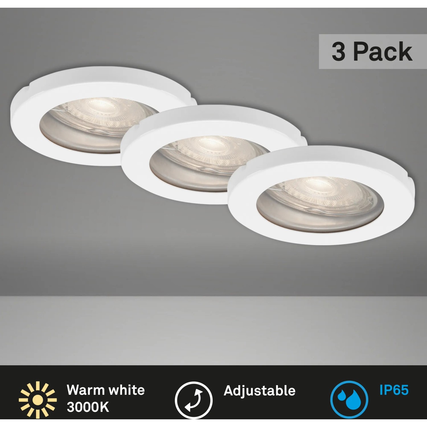 Briloner süllyesztett LED-es lámpa készlet 400 lm 3000 K fehér Briloner süllyesztett LED-es lámpa készlet 400 lm 3000 K fehér