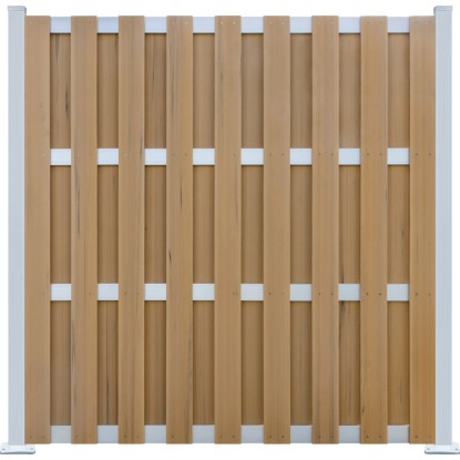 Belátásgátló kerítéselem WPC alumínium homokszínű 180 cm x 180 cm Belátásgátló kerítéselem WPC alumínium homokszínű 180 cm x 180 cm