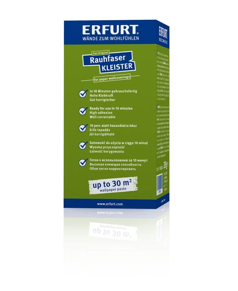 ERFURT Rauhfaser Fűrészporos- és papírtapéta ragasztó 200 gr ERFURT Rauhfaser Fűrészporos- és papírtapéta ragasztó 200 gr