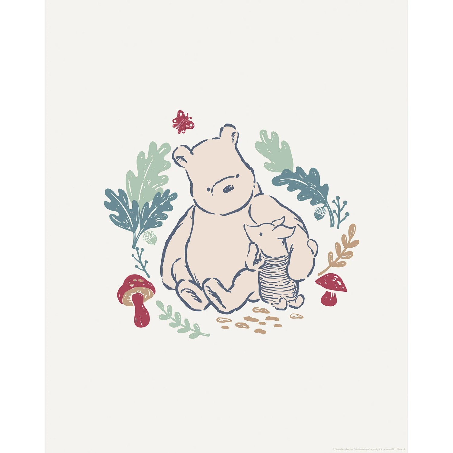 Komar Disney Winnie the Pooh Taking Care falikép 40 cm x 50 cm bézs Komar Disney Winnie the Pooh Taking Care falikép 40 cm x 50 cm bézs