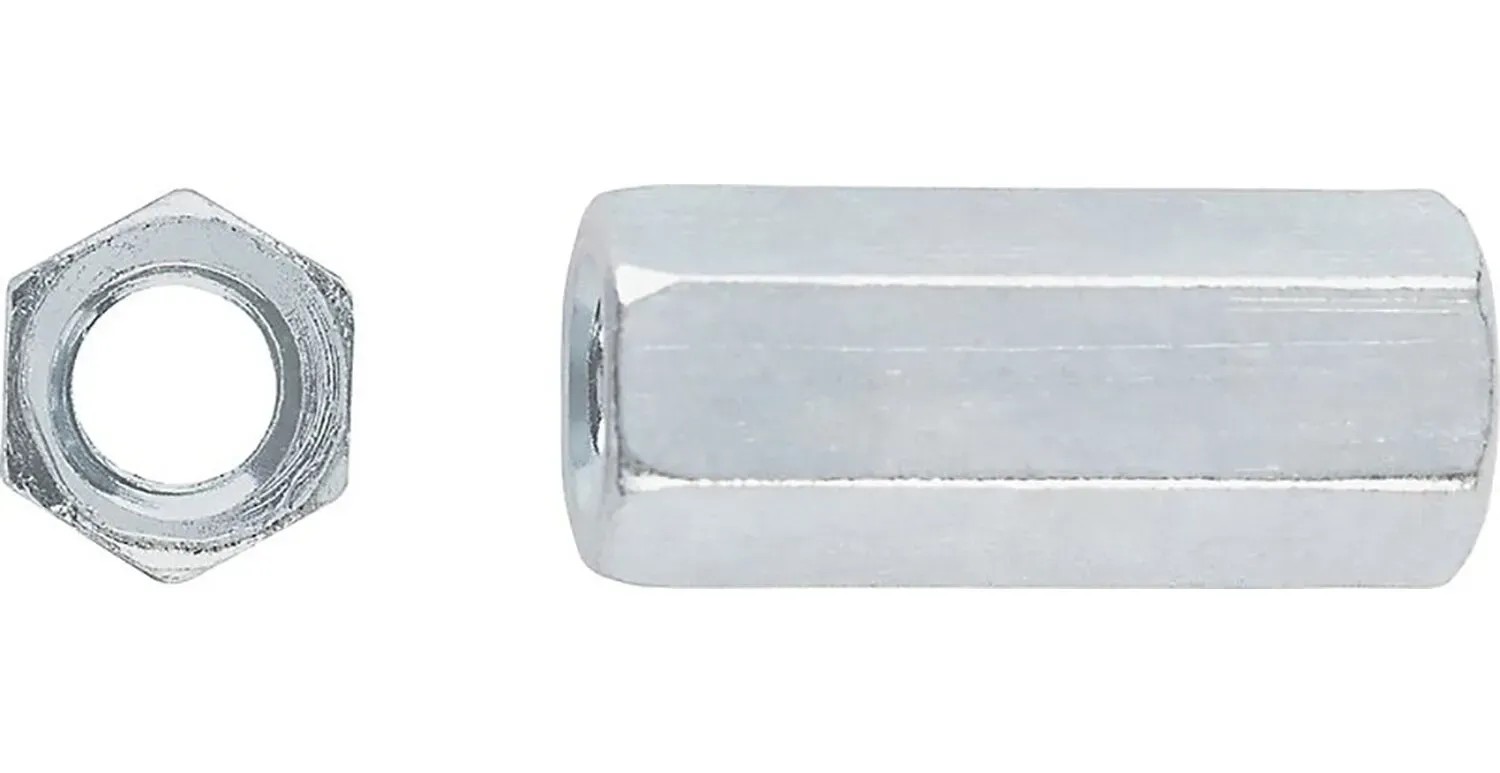 LUX-TOOLS M10 x 30 mm-es horganyzott összekötő anya - értékesítés súlyra LUX-TOOLS M10 x 30 mm-es horganyzott összekötő anya - értékesítés súlyra