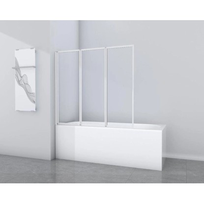 Aurlane White Star kádparaván 130 cm x 120 cm fehér 3 szárnyú Aurlane White Star kádparaván 130 cm x 120 cm fehér 3 szárnyú