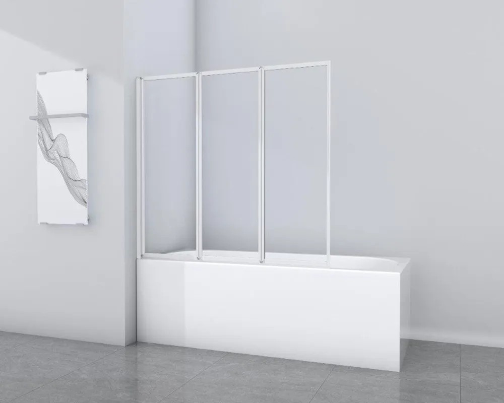 Aurlane White Star kádparaván 130 cm x 120 cm fehér 3 szárnyú Aurlane White Star kádparaván 130 cm x 120 cm fehér 3 szárnyú