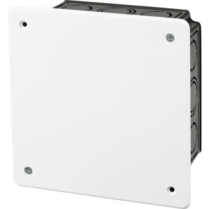 Falsík alatti elosztódoboz 105 mm x 105 mm fekete-fehér IP20 Falsík alatti elosztódoboz 105 mm x 105 mm fekete-fehér IP20