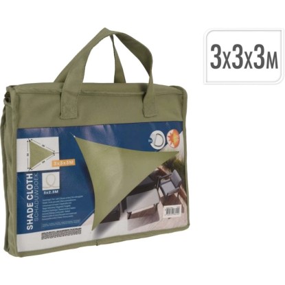 Napvitorla 3 m x 3 m x 3 m mohazöld színű poliészter Napvitorla 3 m x 3 m x 3 m mohazöld színű poliészter