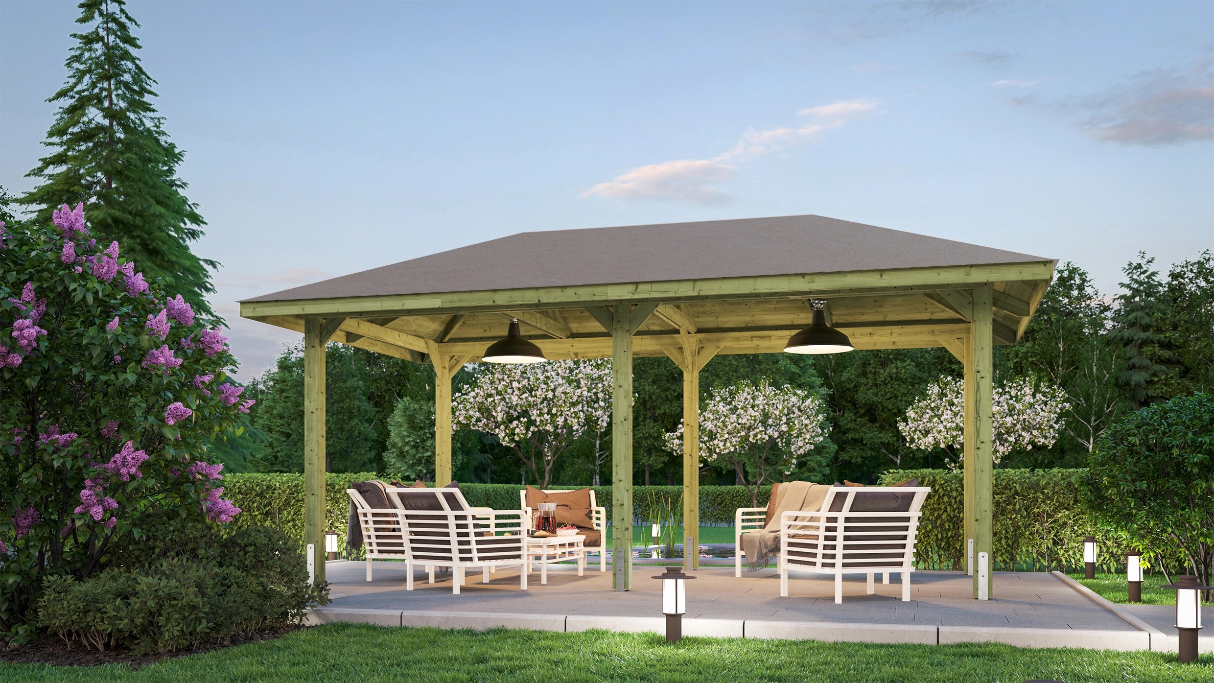 Weka Paradies B kerti lugas 1-es méret kazánnyomás alatt impregnált 584 cm x 333 Weka Paradies B kerti lugas 1-es méret kazánnyomás alatt impregnált 584 cm x 333