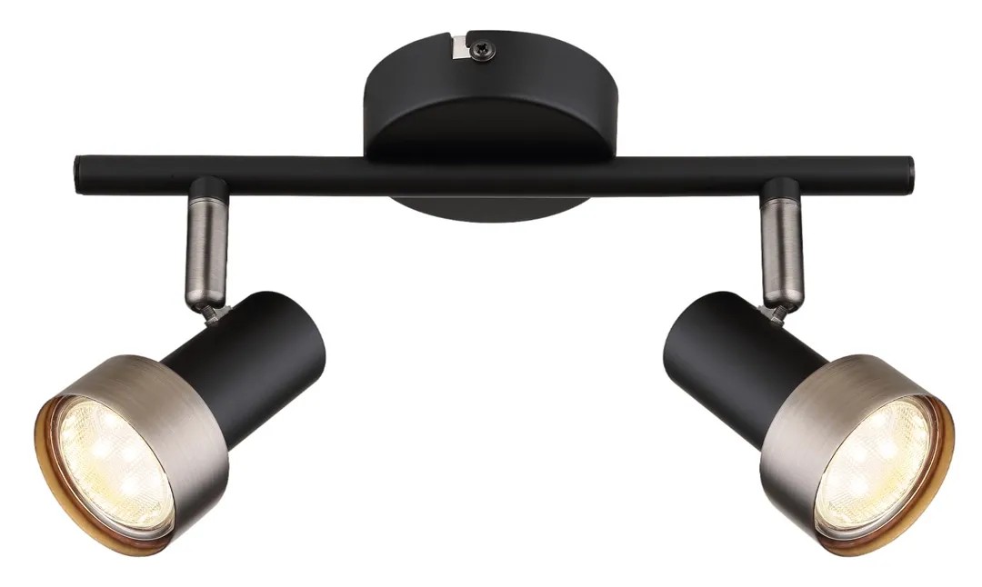 Rábalux Konrad beltéri mennyezeti spot lámpa matt fekete GU10 2xMAX50W IP20 Rábalux Konrad beltéri mennyezeti spot lámpa matt fekete GU10 2xMAX50W IP20