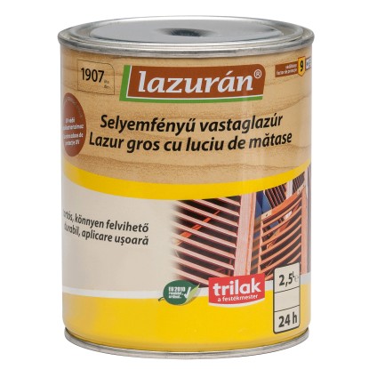 Lazurán vastaglazúr selyemfényű dió 2,5 l Lazurán vastaglazúr selyemfényű dió 2,5 l