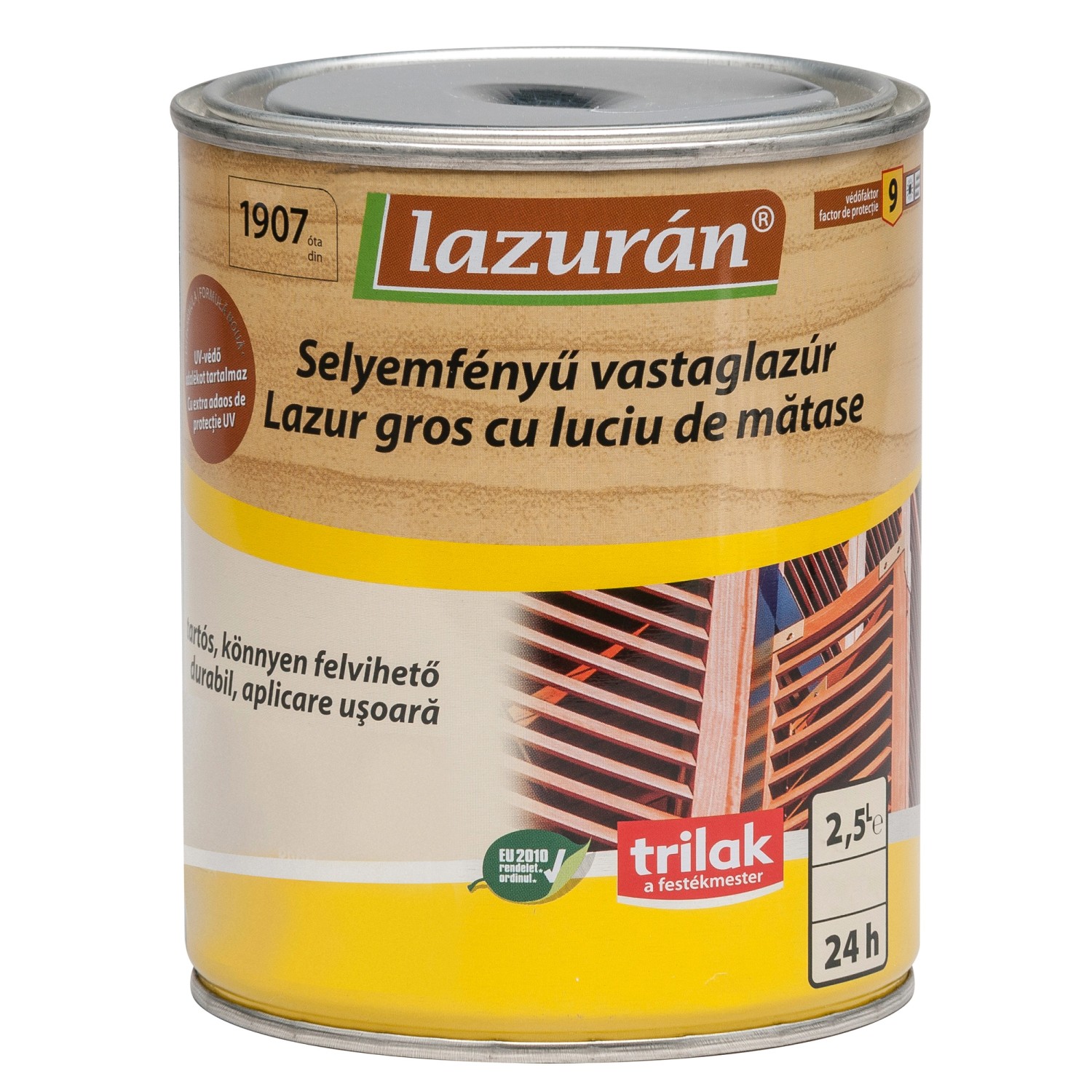 Lazurán vastaglazúr selyemfényű dió 2,5 l Lazurán vastaglazúr selyemfényű dió 2,5 l