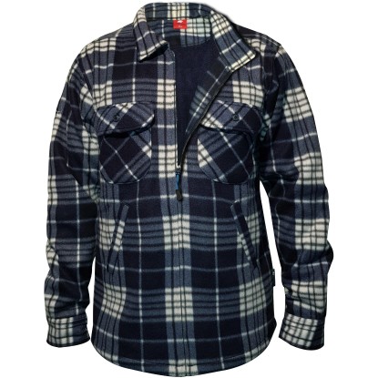 Férfi kockás flíz dzseki tengerészkék méret: L Férfi kockás flíz dzseki tengerészkék méret: L