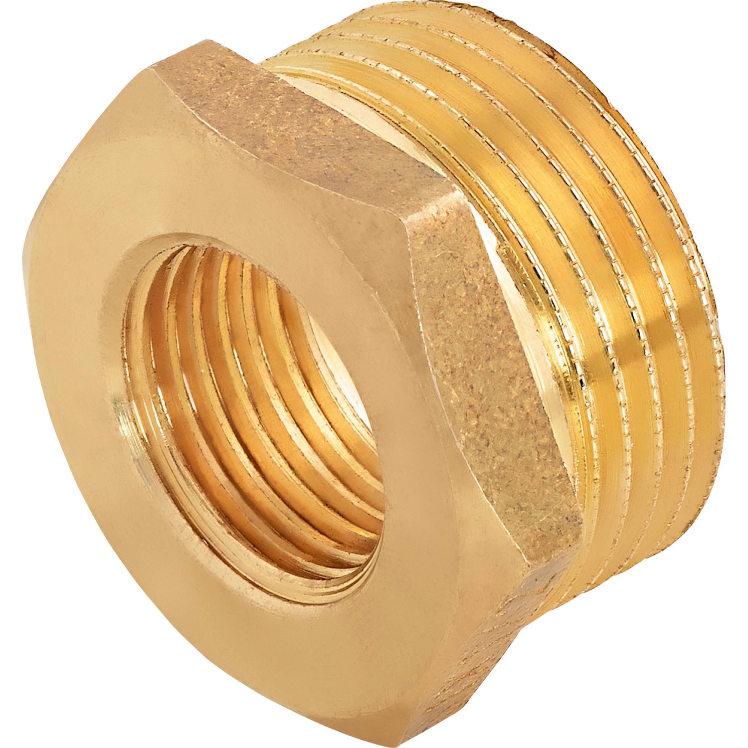 OBI menetes szűkítő idom 18,6 mm (Rp 1/2) x 33,3 mm (R 1) sárgaréz OBI menetes szűkítő idom 18,6 mm (Rp 1/2) x 33,3 mm (R 1) sárgaréz