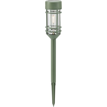 Zöld napelemes LED dekorációs karó lámpás kivitelben kertbe és erkélyre, 48 cm magas. Zöld napelemes LED dekorációs karó lámpás kivitelben kertbe és erkélyre, 48 cm magas.