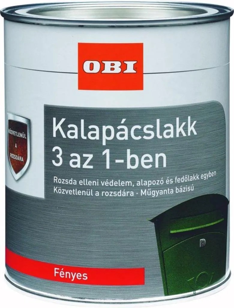 Figyelmeztetések az OBI kalapácslakk 3 az 1-ben termékhez: Gyúlékony, irritáló, káros a vízi szervezetekre. Figyelmeztetések az OBI kalapácslakk 3 az 1-ben termékhez: Gyúlékony, irritáló, káros a vízi szervezetekre.