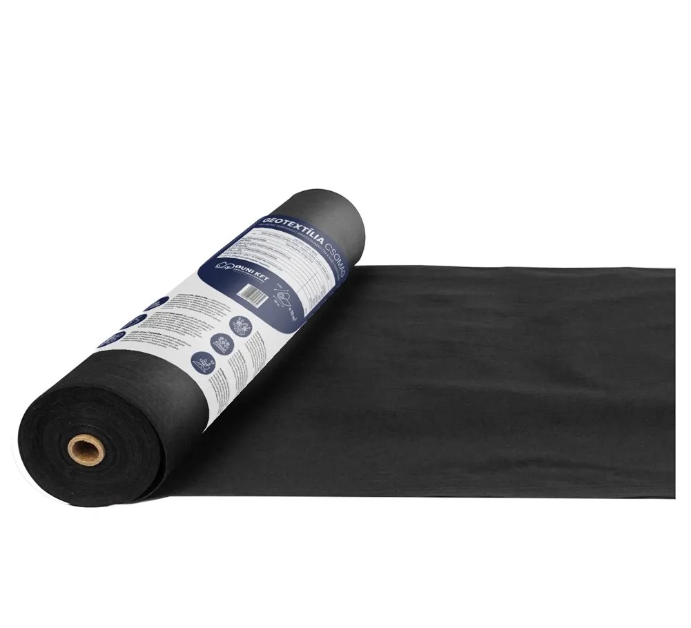 Geotextília 100 gr/m2 1 x 10 méter 10 m2/csomag fekete Geotextília 100 gr/m2 1 x 10 méter 10 m2/csomag fekete