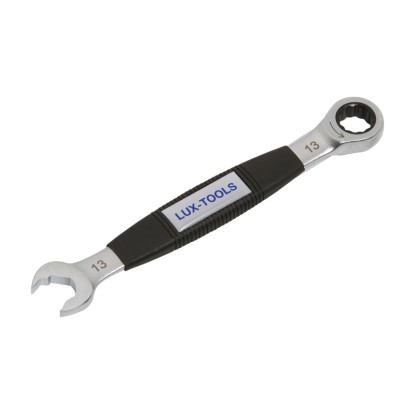 LUX racsnis csavarkulcs Comfort 13 mm, racsnis funkcióval és ergonomikus fogantyúval. LUX racsnis csavarkulcs Comfort 13 mm, racsnis funkcióval és ergonomikus fogantyúval.