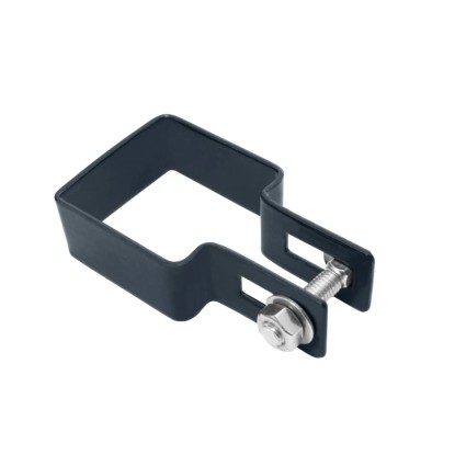 Oszloptartó bilincs 50 mm x 50 mm alsó RAL 7016 antracit Oszloptartó bilincs 50 mm x 50 mm alsó RAL 7016 antracit