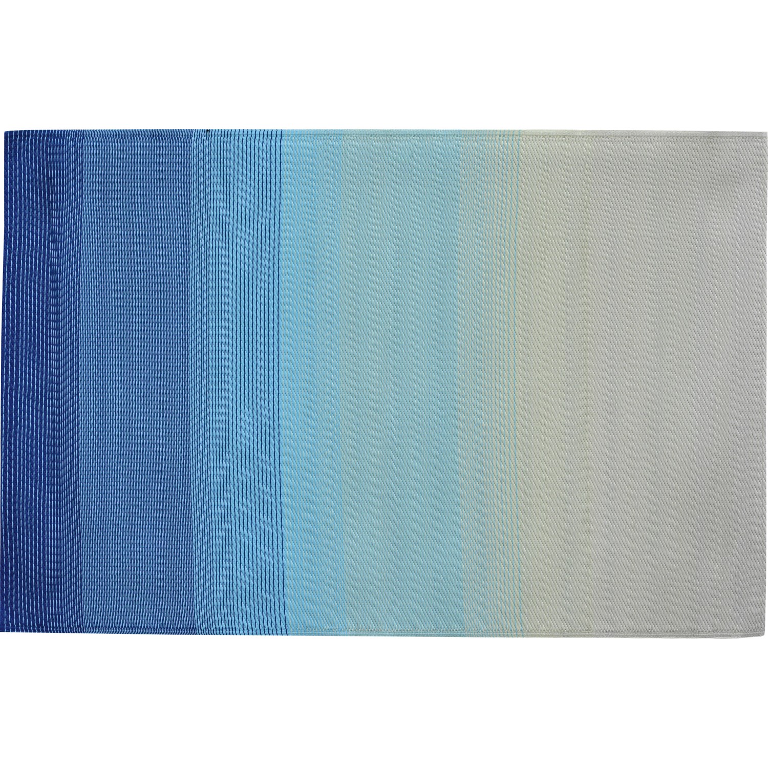 Kültéri szőnyeg polipropilén 180 x 120 cm kék-bézs színátmenetes Kültéri szőnyeg polipropilén 180 x 120 cm kék-bézs színátmenetes
