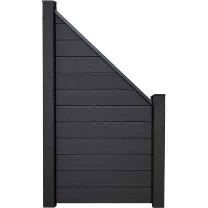 GroJaSolid kerítésrendszer ledugható antracitszürke 90 cm x 180/90 cm GroJaSolid kerítésrendszer ledugható antracitszürke 90 cm x 180/90 cm