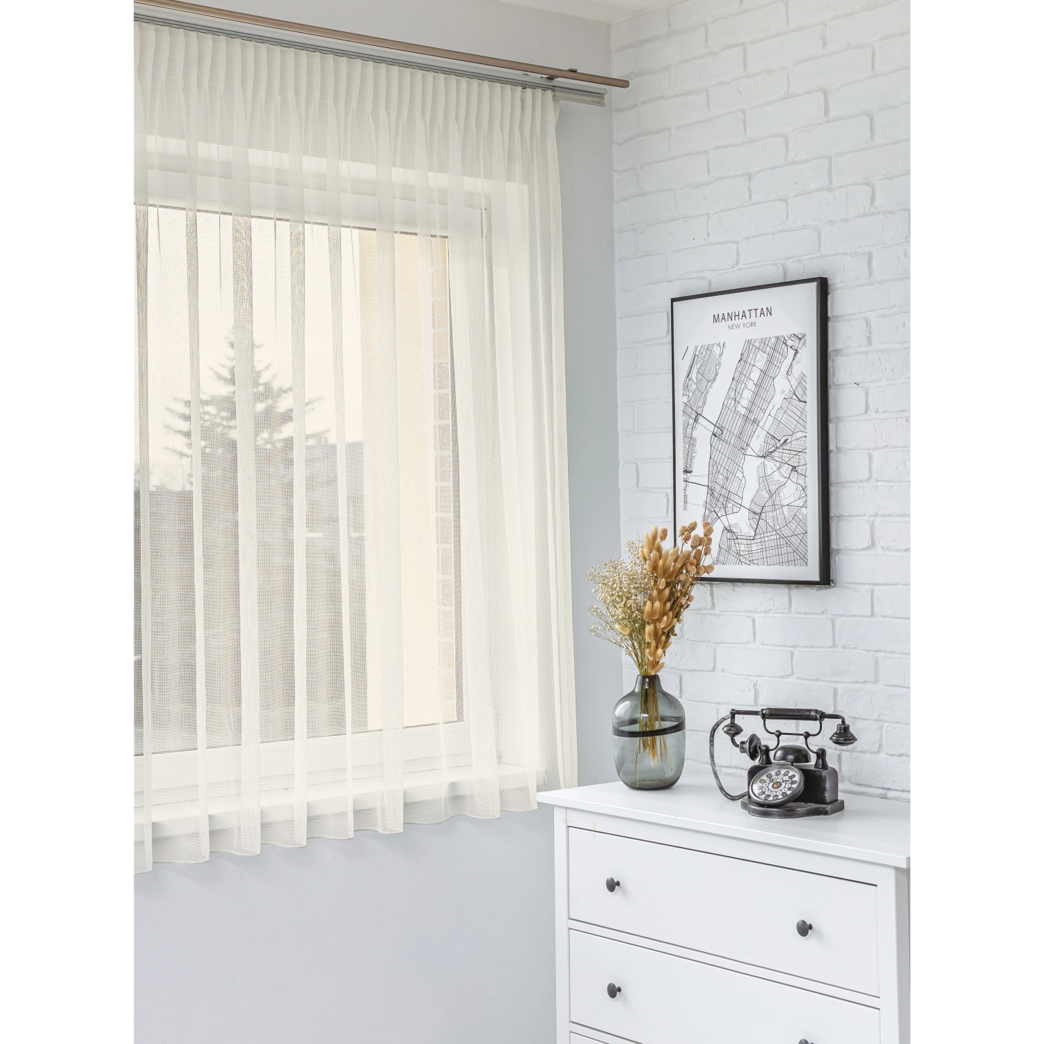 Készfüggöny Ecrü POLPE/02 300 cm x 175cm Készfüggöny Ecrü POLPE/02 300 cm x 175cm