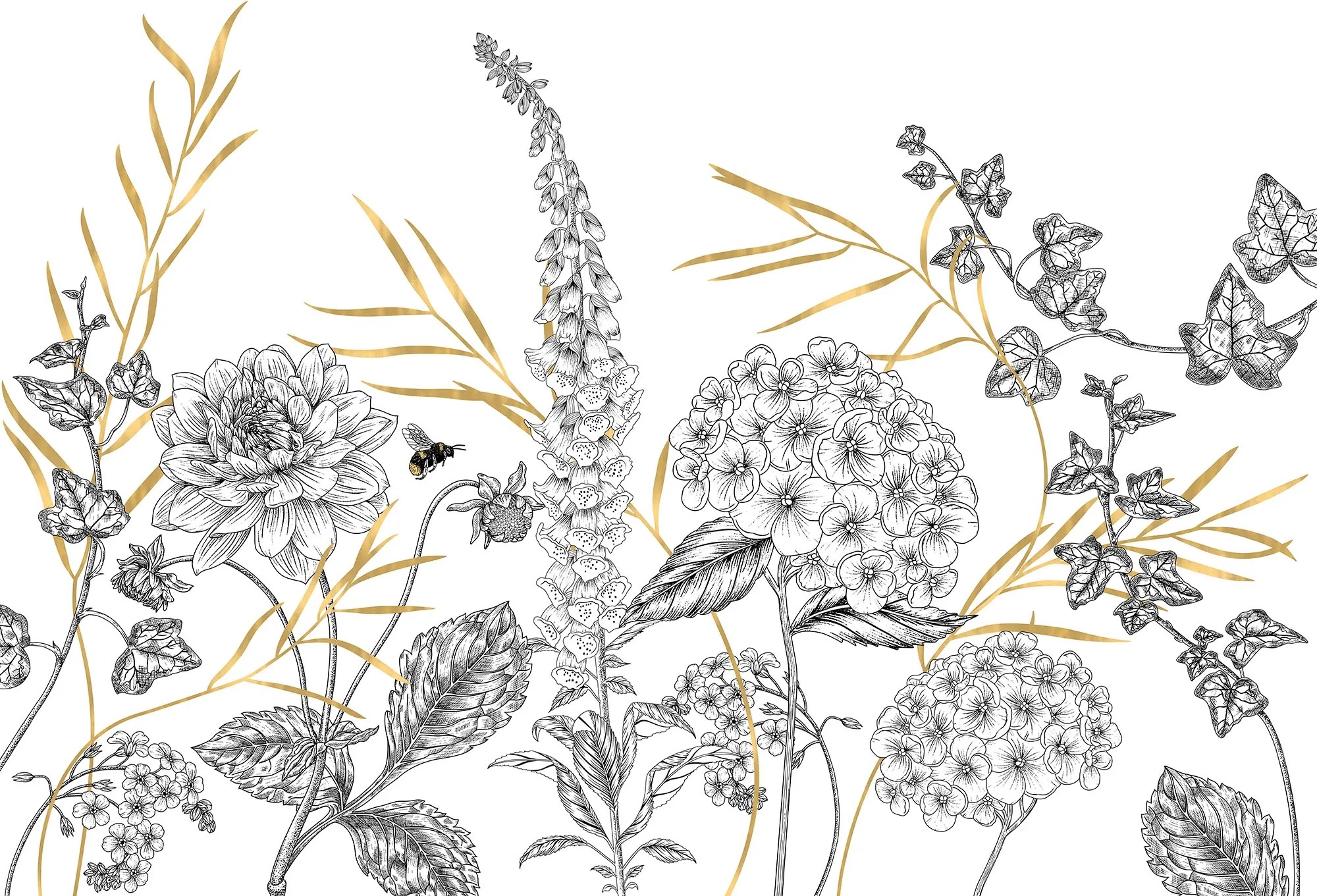 Komar nemszőtt fotótapéta Bumble Bee 400 cm x 260 cm Komar nemszőtt fotótapéta Bumble Bee 400 cm x 260 cm
