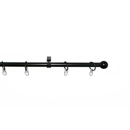 Fém karnis 1 soros fekete 160 cm BALL típus véggel Fém karnis 1 soros fekete 160 cm BALL típus véggel