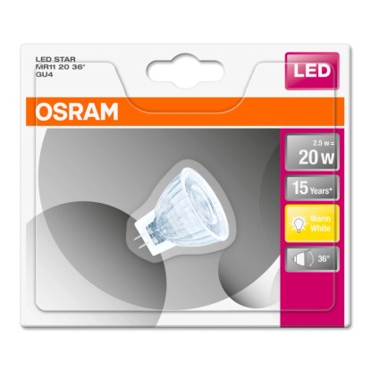 Osram LED-izzó GU4 2,5 W melegfehér 184 lm EEK: G 3,8 cm x 3,5 cm (Ma x Át) Osram LED-izzó GU4 2,5 W melegfehér 184 lm EEK: G 3,8 cm x 3,5 cm (Ma x Át)