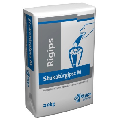 Zsák Rigips Stukaturgips M stukkógipsz, 20kg, beltéri használatra. Zsák Rigips Stukaturgips M stukkógipsz, 20kg, beltéri használatra.