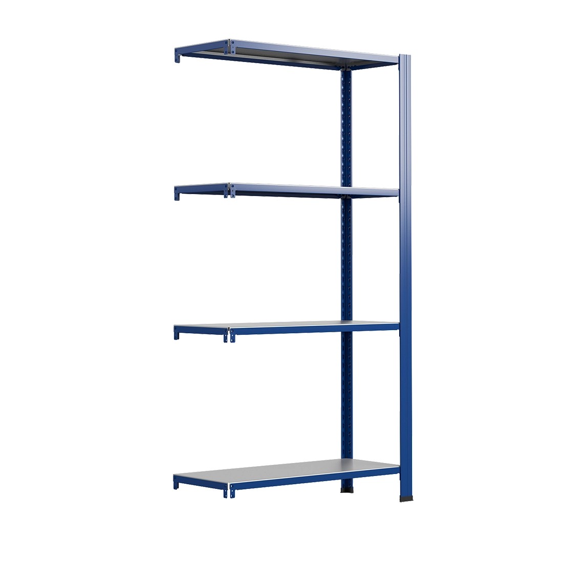 AR Shelving T profilos modul kék és horganyzott 200x60x30 cm 4 polc 180 kg AR Shelving T profilos modul kék és horganyzott 200x60x30 cm 4 polc 180 kg