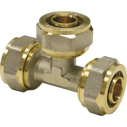 PIPETEC menetes T-idom középső kifolyóval 16 x 2 mm - 20 x 2 mm - 16 x 2 mm PIPETEC menetes T-idom középső kifolyóval 16 x 2 mm - 20 x 2 mm - 16 x 2 mm