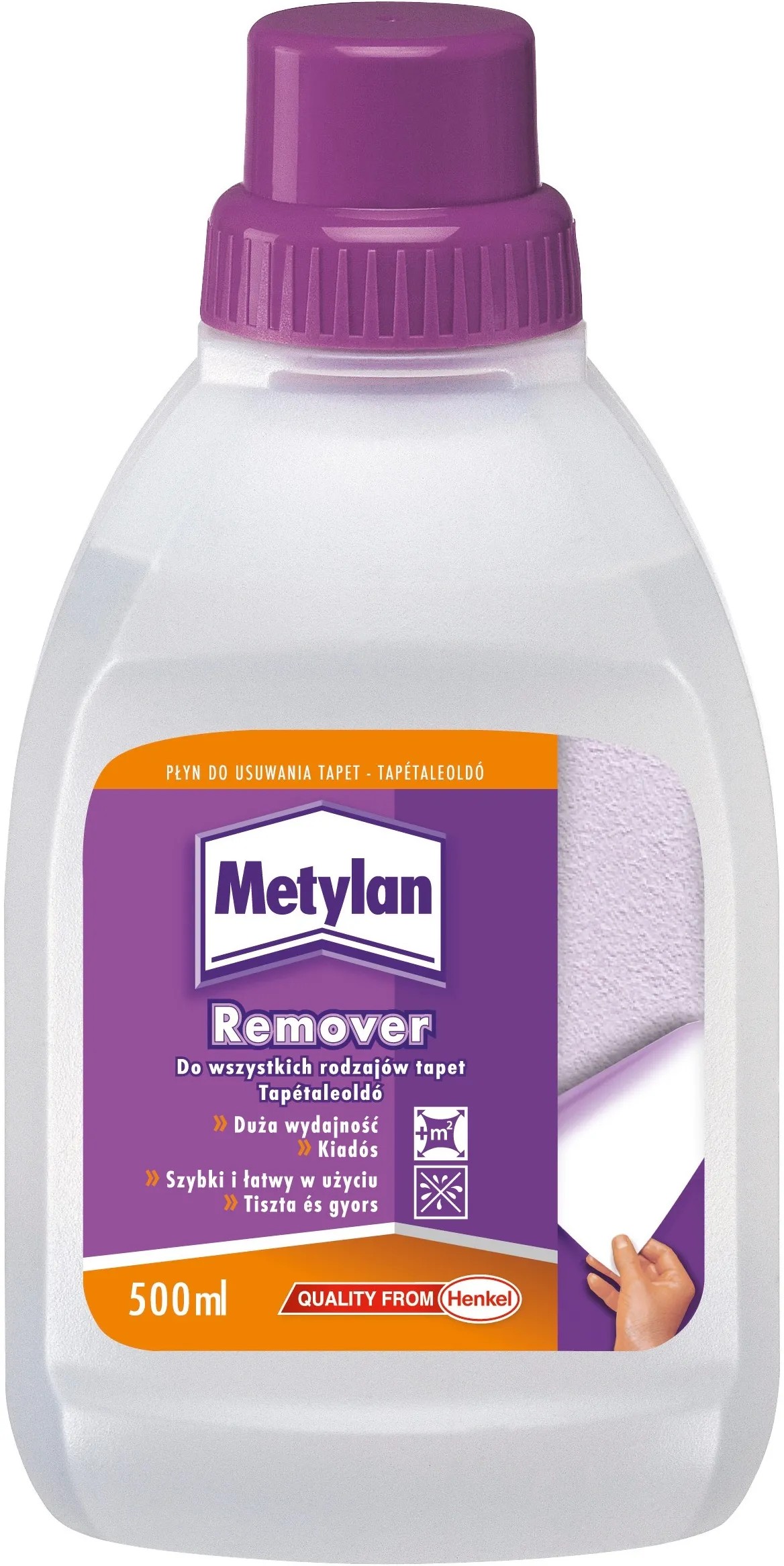 Metylan tapétaleszedő flakon, lila kupak, 500ml. A tapéta egyszerű eltávolításához. Metylan tapétaleszedő flakon, lila kupak, 500ml. A tapéta egyszerű eltávolításához.