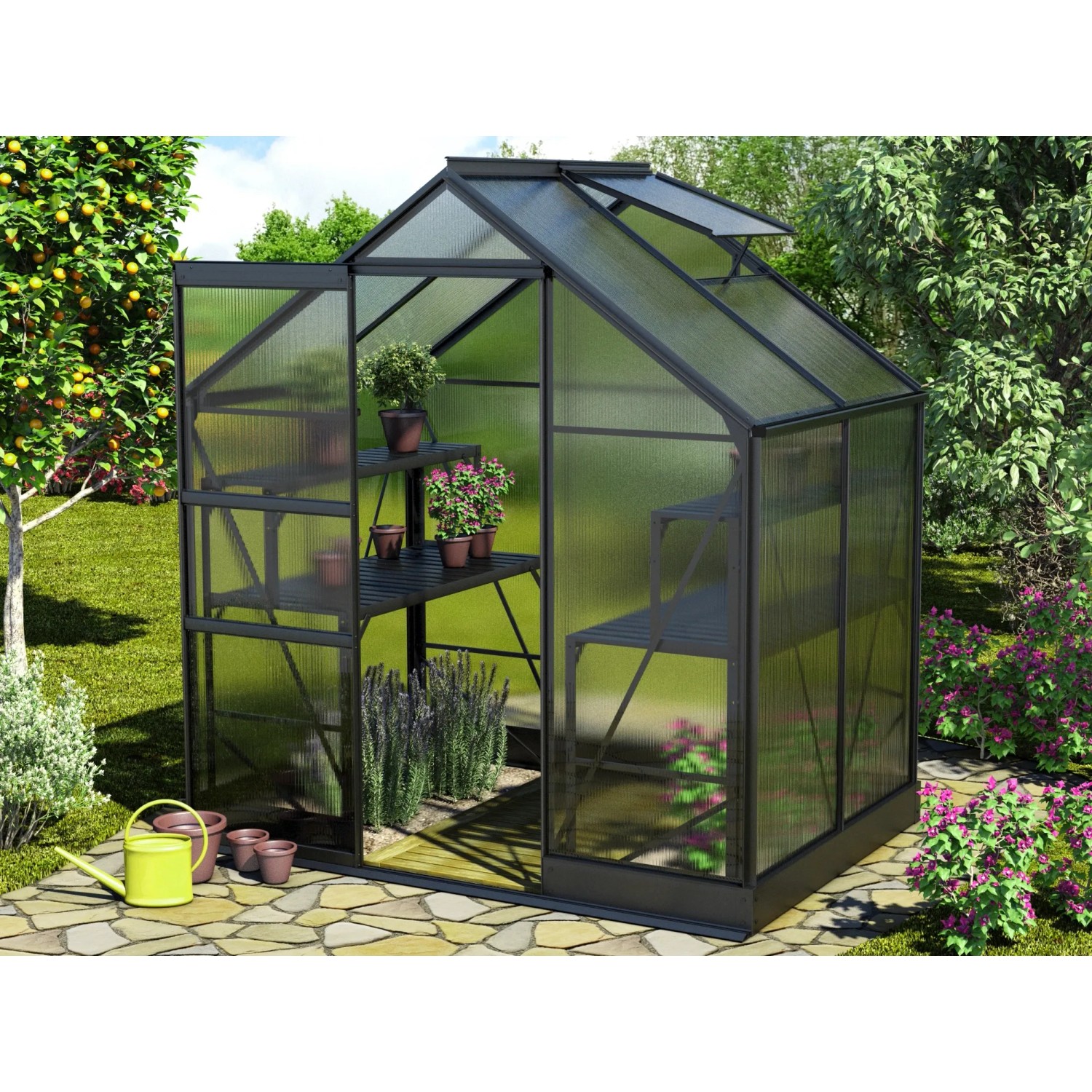 Vitavia Apollo 2500 melegház 6 mm-es légkamrás lemez fekete Vitavia Apollo 2500 melegház 6 mm-es légkamrás lemez fekete