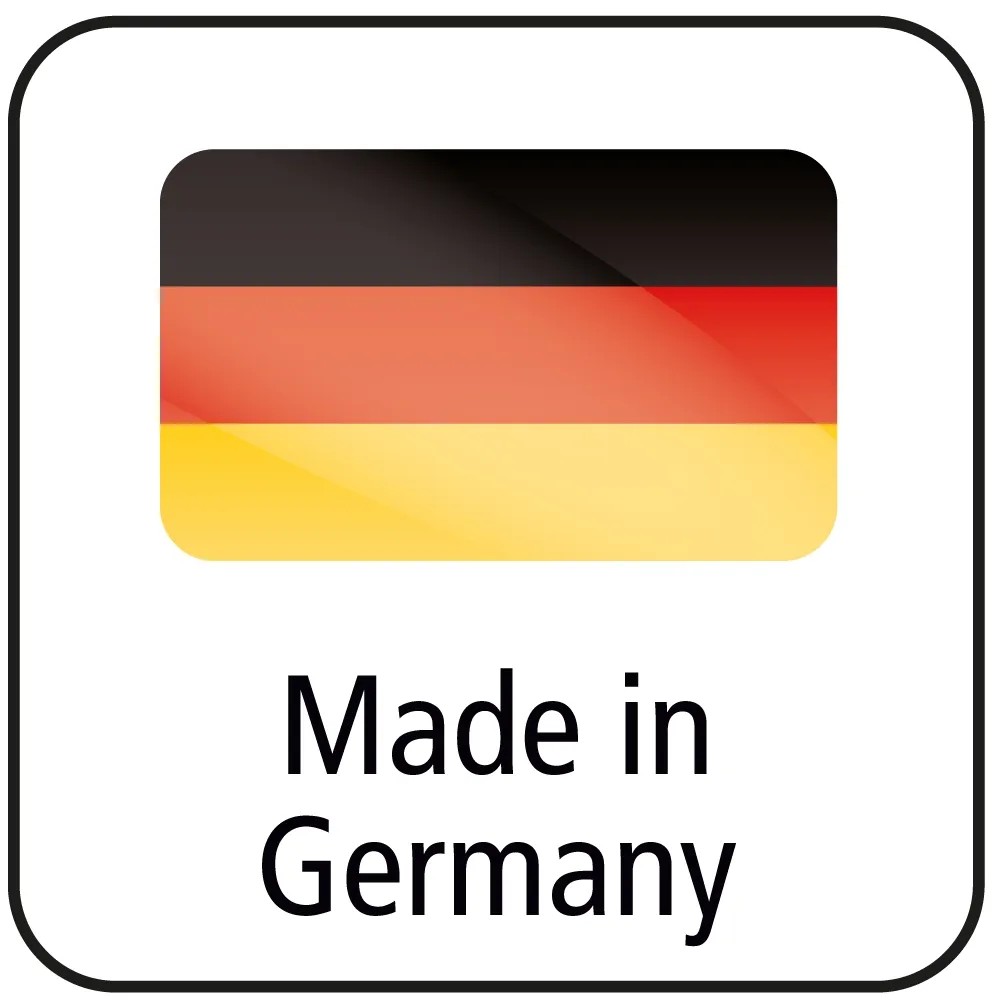 "Made in Germany" szimbólum: Német zászló felirattal a minőségért. "Made in Germany" szimbólum: Német zászló felirattal a minőségért.