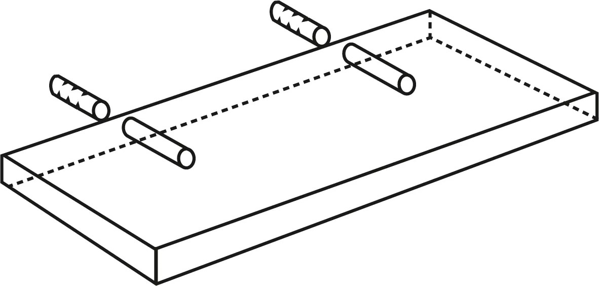 Vázlat: Fali polc rögzítőcsapokkal (szürke, 1x1x8 cm) a lebegő megjelenéshez. Vázlat: Fali polc rögzítőcsapokkal (szürke, 1x1x8 cm) a lebegő megjelenéshez.