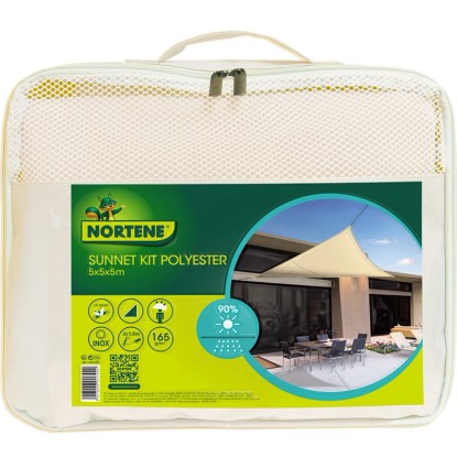 Sunnet Kit polyester napvitorla bézs 5 m x 5 m x 5 m Sunnet Kit polyester napvitorla bézs 5 m x 5 m x 5 m