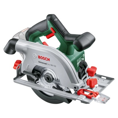 Bosch UniversalCirc 18V-53 akkus körfűrész zöld-ezüst színben. Precíz famegmunkáláshoz. Bosch UniversalCirc 18V-53 akkus körfűrész zöld-ezüst színben. Precíz famegmunkáláshoz.