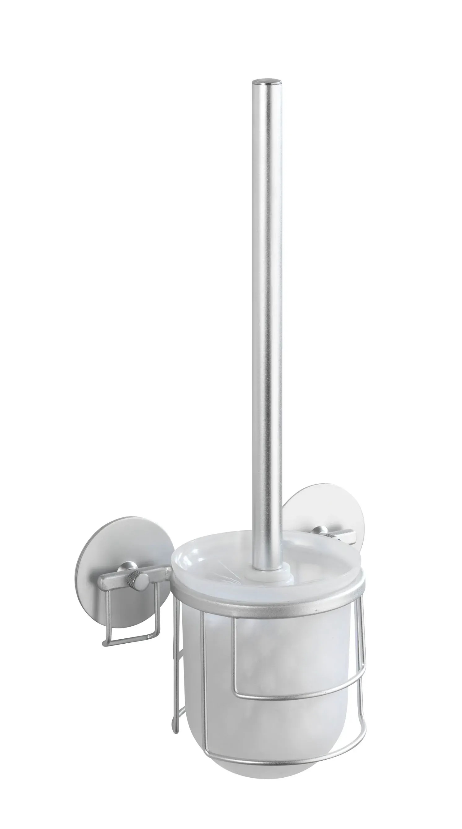 Wenko Turbo-Loc WC-garnitúra, alumínium, nyitott, fúrás nélkül rögzíthető Wenko Turbo-Loc WC-garnitúra, alumínium, nyitott, fúrás nélkül rögzíthető