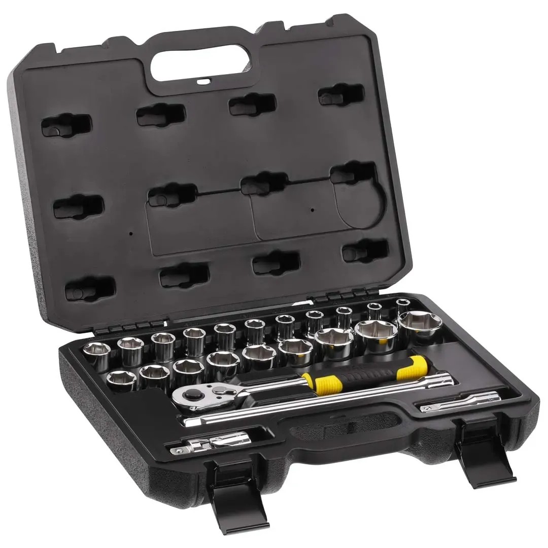 Stanley 24 részes dugókulcs készlet 1 / 2" - os racsnis kulccsal dobozban Stanley 24 részes dugókulcs készlet 1 / 2" - os racsnis kulccsal dobozban