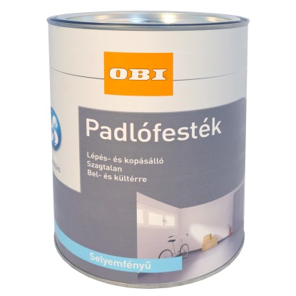 OBI padlófesték ezüstszürke selyemfényű 750 ml OBI padlófesték ezüstszürke selyemfényű 750 ml