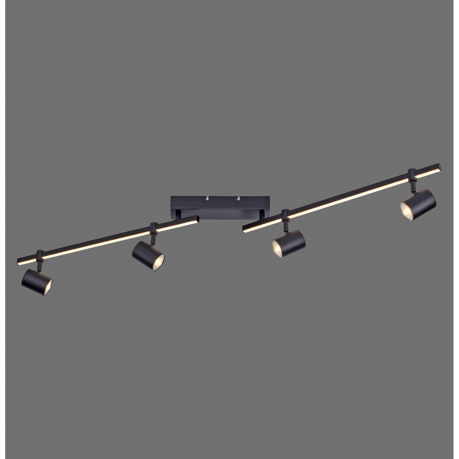 Paul Neuhaus Barik LED-es mennyezeti lámpa 4 izzós 28 W fekete 120 cm x 14 cm Paul Neuhaus Barik LED-es mennyezeti lámpa 4 izzós 28 W fekete 120 cm x 14 cm