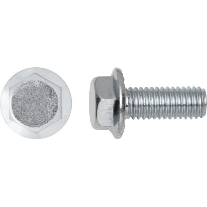 SW10 Hatlapfejű karimás csavar fehér horganyzott M6 x 20 mm 8 db SW10 Hatlapfejű karimás csavar fehér horganyzott M6 x 20 mm 8 db