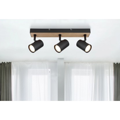 Globo Robby spotlámpa 3 izzós fekete matt 410 mm x 60 mm x 135 mm Globo Robby spotlámpa 3 izzós fekete matt 410 mm x 60 mm x 135 mm