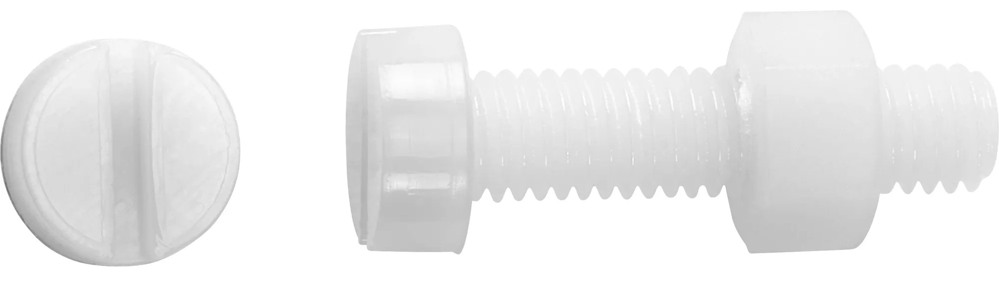 LUX hengeres fejű menetes csavar M3 x 10 mm műanyag 8 darab anyákkal LUX hengeres fejű menetes csavar M3 x 10 mm műanyag 8 darab anyákkal