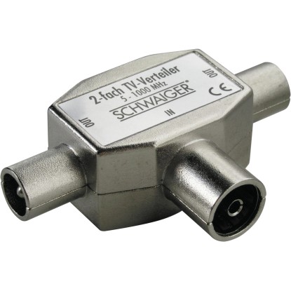 Schwaiger TV-csatlakozó elosztó ezüstszínű Schwaiger TV-csatlakozó elosztó ezüstszínű