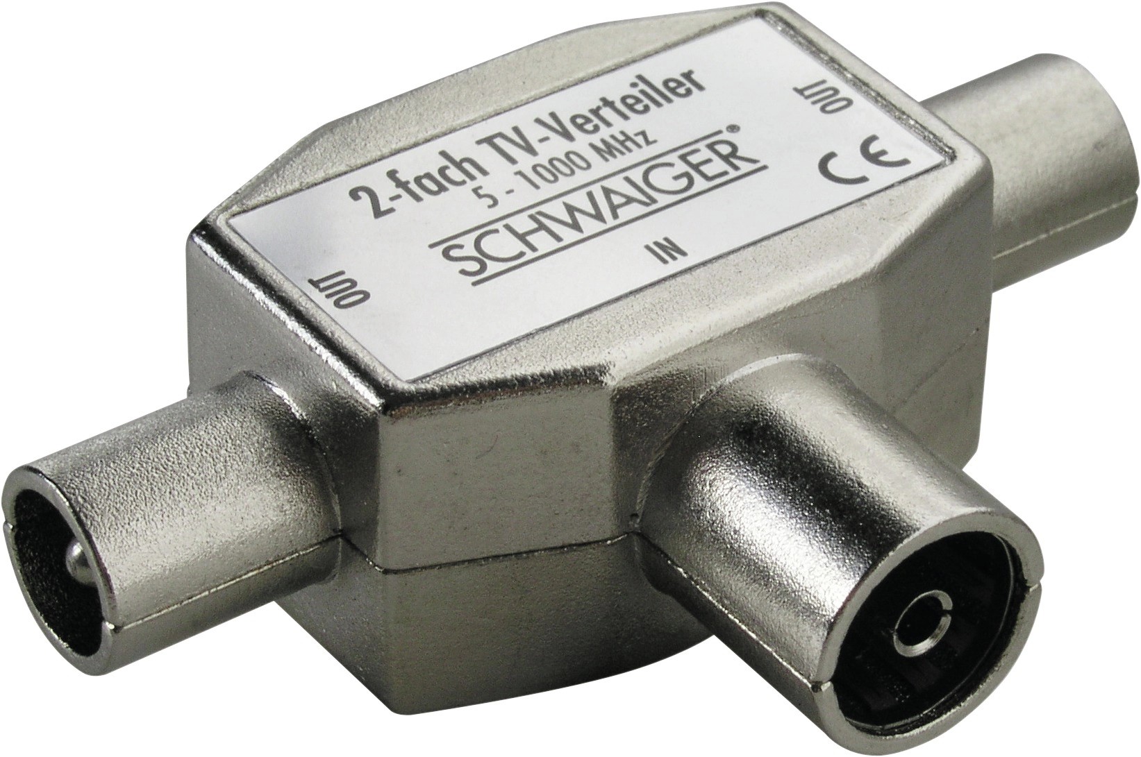 Schwaiger TV-csatlakozó elosztó ezüstszínű Schwaiger TV-csatlakozó elosztó ezüstszínű