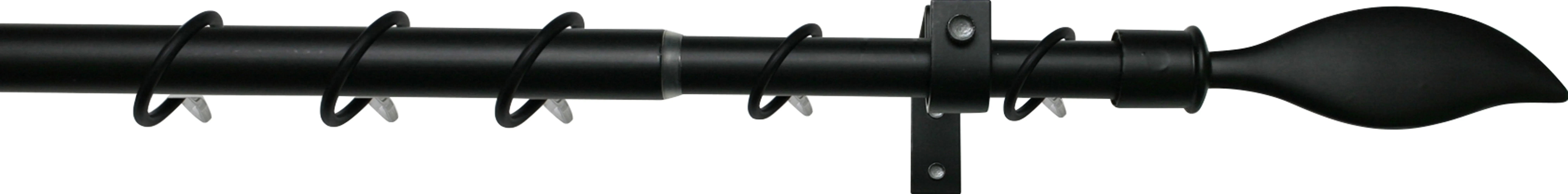 Flame teljes stílusos karnisgarnitúra 13/16 mm fekete 130 cm-240 cm Flame teljes stílusos karnisgarnitúra 13/16 mm fekete 130 cm-240 cm