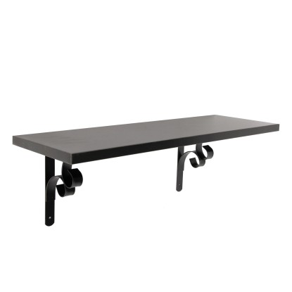 Polc szett hajlított átlós fém konzollal fekete Polc szett hajlított átlós fém konzollal fekete