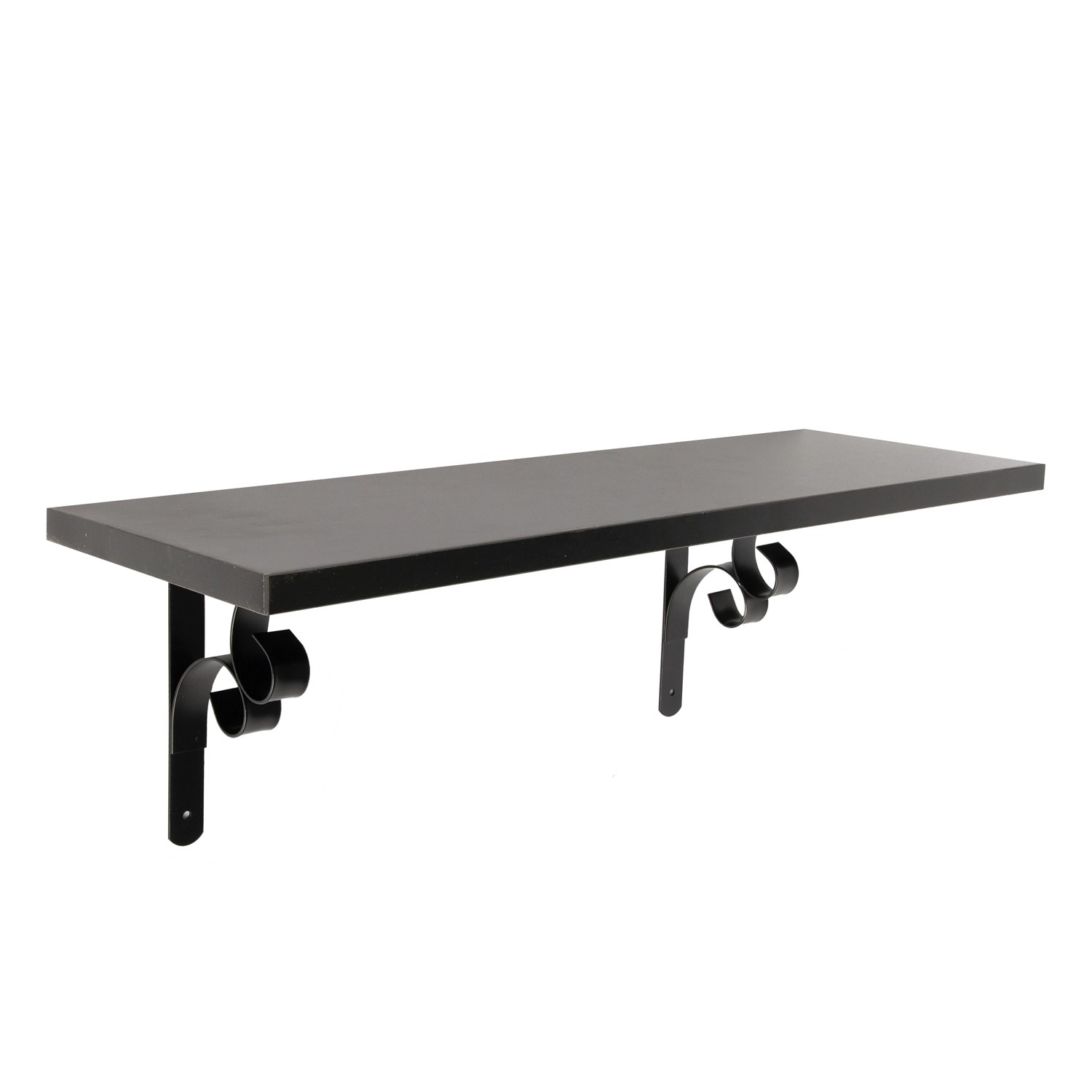 Polc szett hajlított átlós fém konzollal fekete Polc szett hajlított átlós fém konzollal fekete