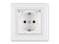 MV5 földelt dugalj csapfedeles fehér