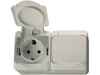 Schneider dugalj Cedar plus dupla földelt IP44