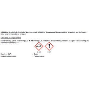 Veszélyességi szimbólumok a Knauf gyorscementhez: maró és irritáló hatású. Veszélyes összetevő: portlandcement.